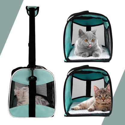 Cat Dog Carriers Soft-Sided Pet Carrier Large Cats for Medium Big Cat Small Dog Puppy up to 16lbs TSA Airline Approved Animal Collapsible Cat Carrier Carriers Travel Carrier Cat Bag (17x11x11)