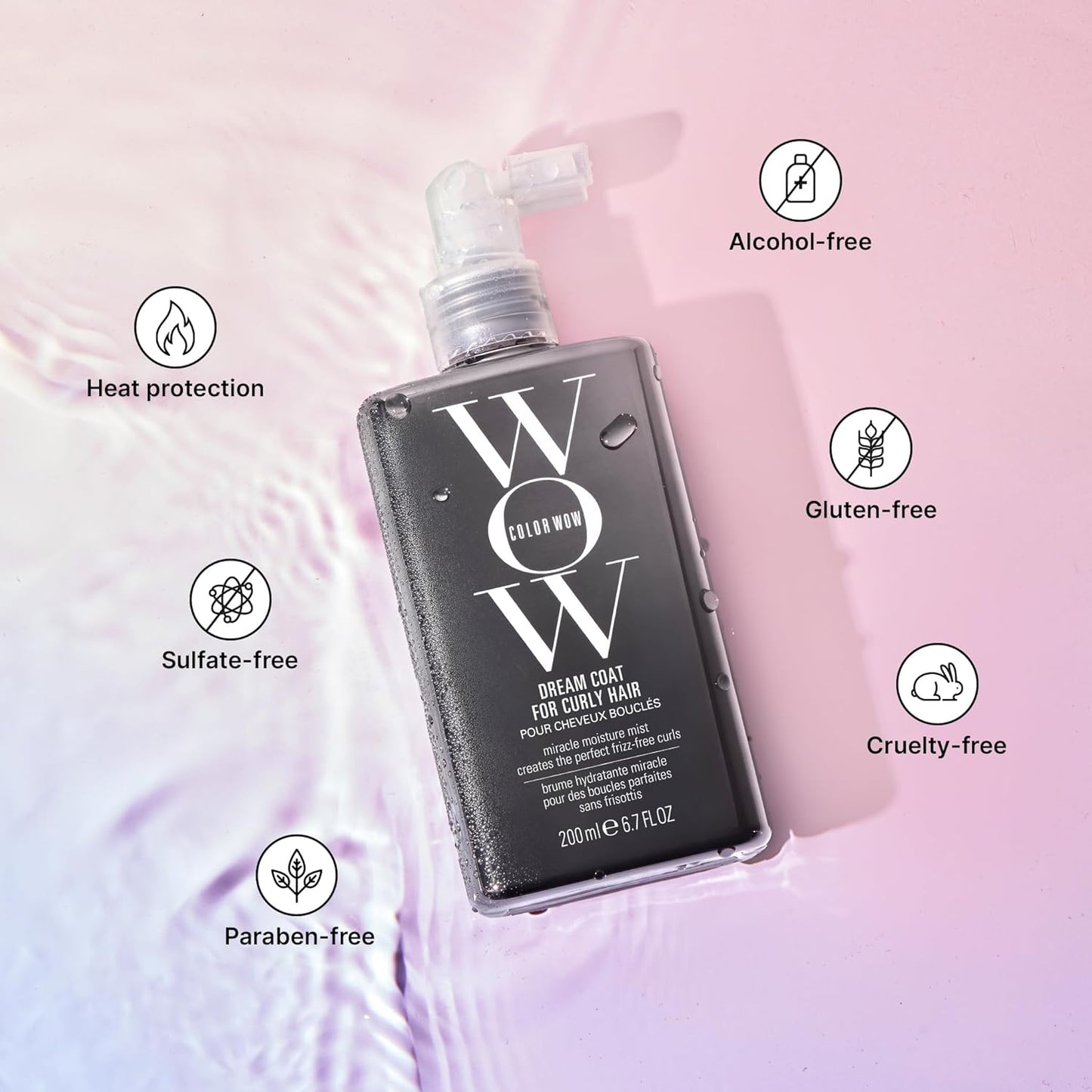COLOR WOW Dream Coat for Curly Hair – Frizz-Free Curls Made Easy | Moisture-Boosting Spray, Curl-Enhancing Formula
