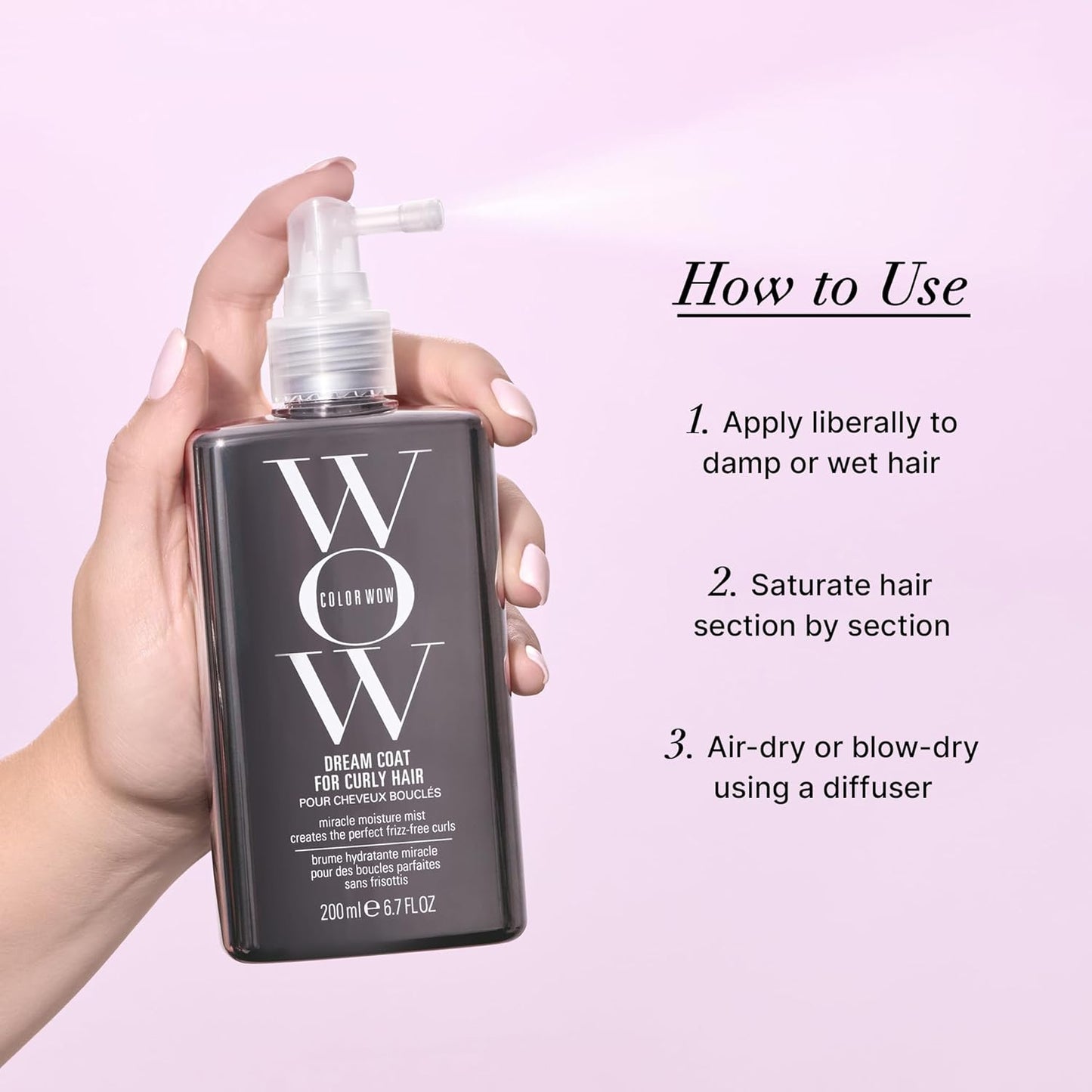 COLOR WOW Dream Coat for Curly Hair – Frizz-Free Curls Made Easy | Moisture-Boosting Spray, Curl-Enhancing Formula