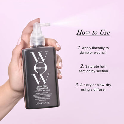 COLOR WOW Dream Coat for Curly Hair – Frizz-Free Curls Made Easy | Moisture-Boosting Spray, Curl-Enhancing Formula