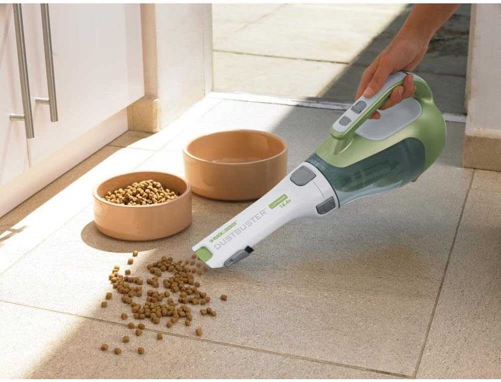 BLACK+DECKER dustbuster AdvancedClean Handheld Vacuum Cordless, Compact Home and Car Vacuum with Crevice Tool, Rotating Nozzle and Charging Station, Large Dust Bowl (CHV1410L