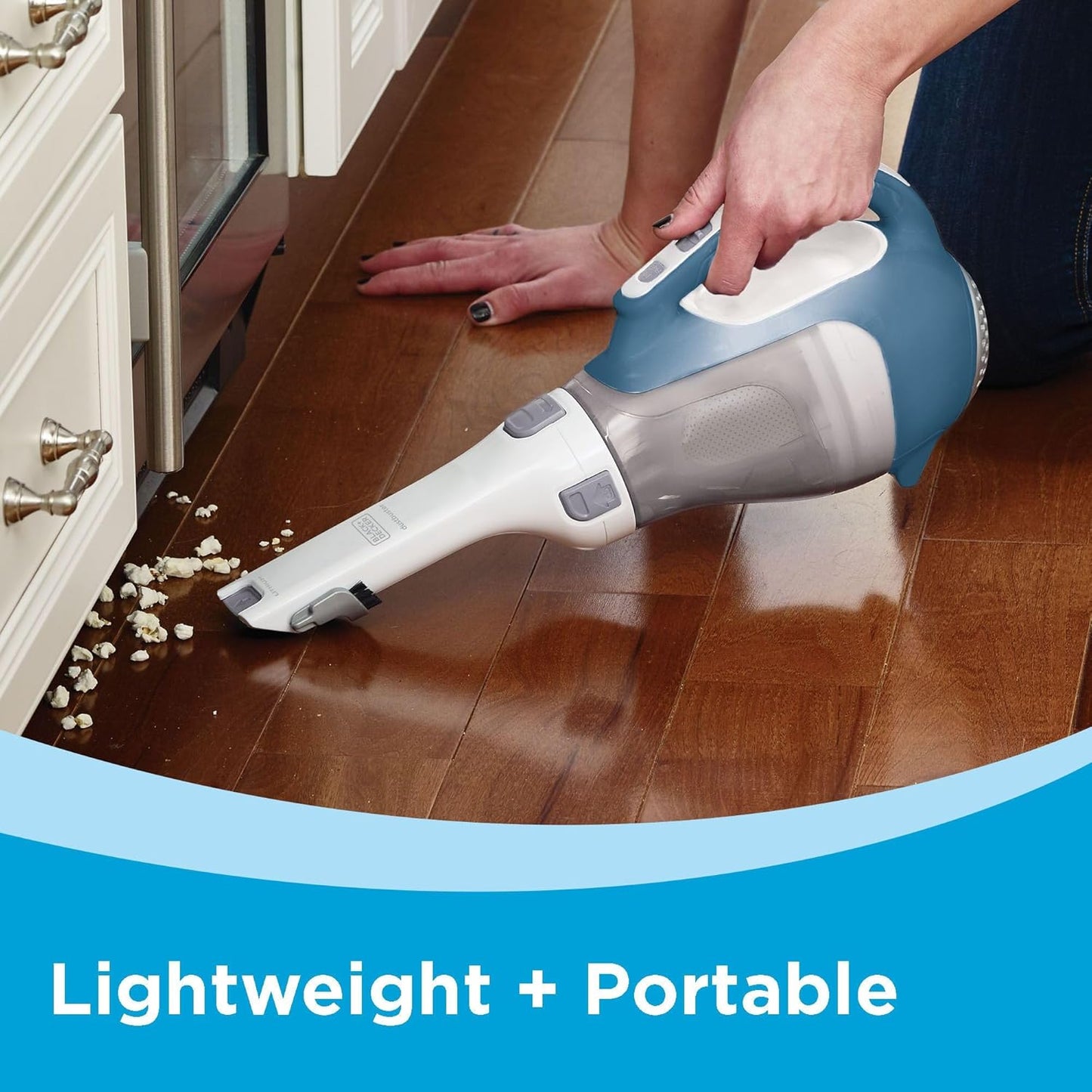 BLACK+DECKER dustbuster AdvancedClean Handheld Vacuum Cordless, Compact Home and Car Vacuum with Crevice Tool, Rotating Nozzle and Charging Station, Large Dust Bowl (CHV1410L