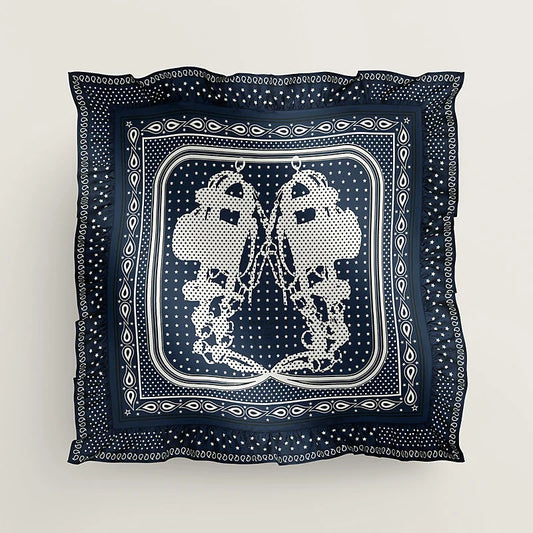 Hermes Brides De Gala Bandana Pois Scarf 70