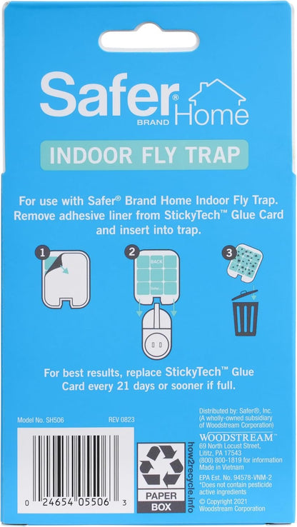 Safer Home SH506 Trap Refill Pack of Glue Cards for SH502 Indoor Fly Trap, Official Safer Home Refills with StickyTech Glue Card Technology, 6 Count (Pack of 1)