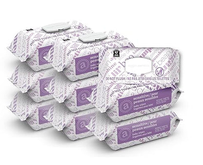 Elements Baby Wipes, Sensitive, Unscented, Cleans Gently, 810 Count, Flip-Top Packs, Pack of 9