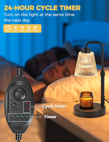 GODONLIF Candle Warmer Lamp with Cycle Timer, Birthday Gifts for Women Mom Her, House Warming Gifts New Home Room Decor, Wax Melt Warmer for Jar Candles with 2 Bulbs