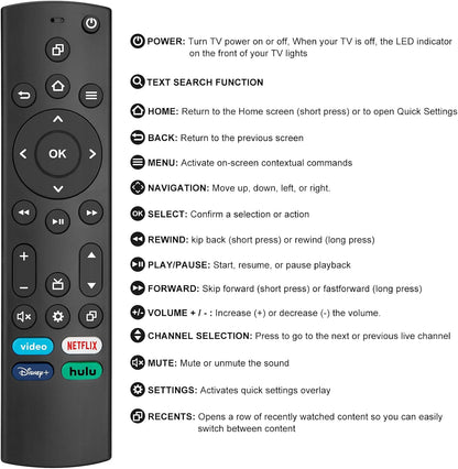 Replacement-Remote for All Insignia-Toshiba-Pioneer-Smart-TVs