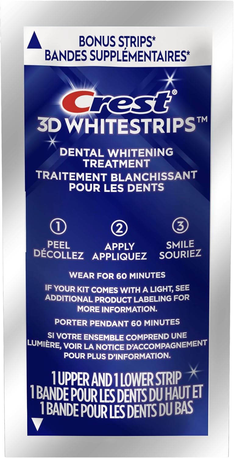 Crest 3D Whitestrips Professional Effects – Teeth Whitening Kit, 22 Treatments (20 + 2 Bonus), Each with 1 Upper/1Lower, 44 Strips – Crest 3DWhite Teeth Whitening Strips