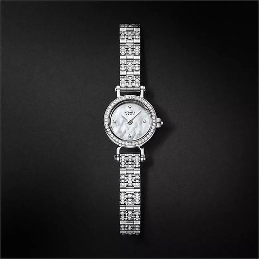 Hermes Faubourg Watch Mini Model 15 mm White Gold
