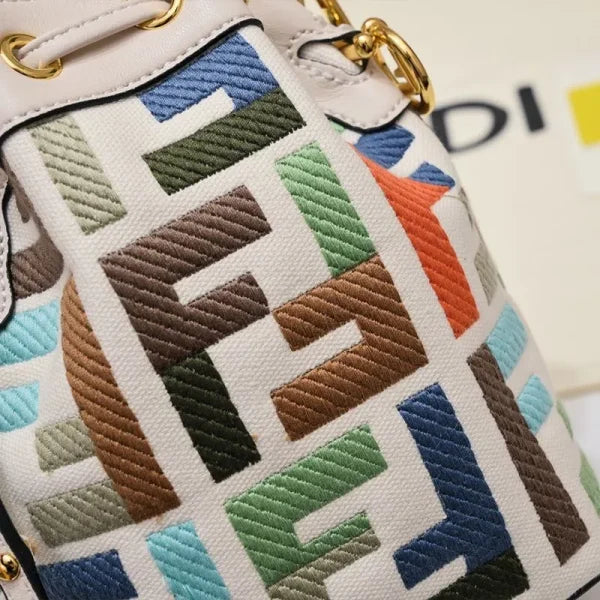 Fendi Mini Mon Tresor Bucket Bag Multicolor