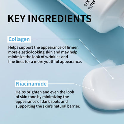 NIDA Youthful Formula™ Ultimate Moisturizing Cream | Centella Asiatica, Niacinamide, Hyaluronic Acid, Collagen | Wrinkles, Fine Lines, Dark Spots, Dry Skin, Redness | 3.38 fl. oz., 100ml