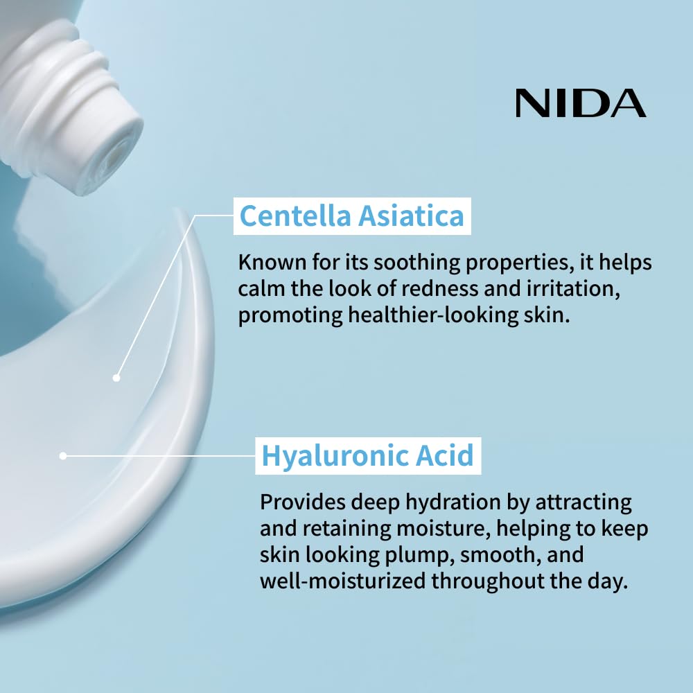 NIDA Youthful Formula™ Ultimate Moisturizing Cream | Centella Asiatica, Niacinamide, Hyaluronic Acid, Collagen | Wrinkles, Fine Lines, Dark Spots, Dry Skin, Redness | 3.38 fl. oz., 100ml