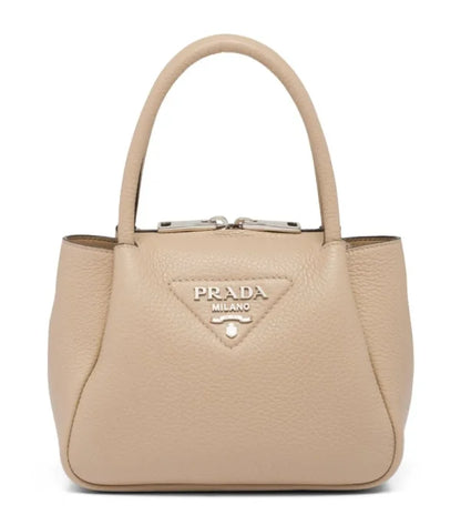 Prada Mini Leather Apricot Shoulder Handbag