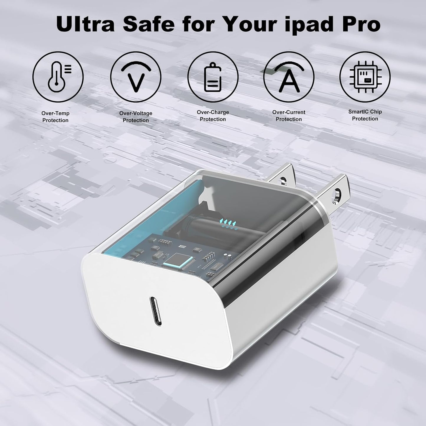 iPhone 17 16 15 Charger Fast Charging,2Pack 20W Apple iPad USB C Wall Chrager Block with 6FT USB C to C Cable for iPhone 17/Pro/Pro Max/17 Air/ 16/16 Pro/16 Pro Max/15/Plus/Pro/Pro Max (White)