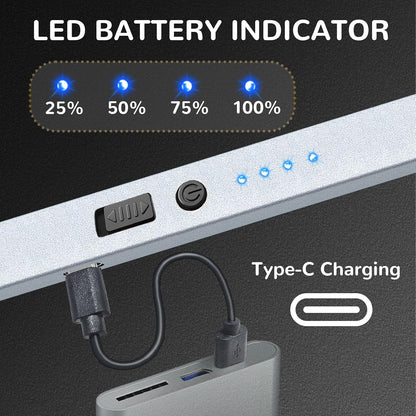 3 Pack Electric Candle Lighter USB Rechargeable Lighters Windproof Plasma Arc Lighters Flameless Type C Long Lighter with Safety Switch for Candle BBQ Camping Birthday Fireworks