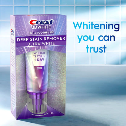Crest 3DWhite Brilliance Deep Stain Remover Ultra White Toothpaste - 3.1oz