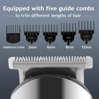Ufree Beard Trimmer for Men, Waterproof Electric Razor for Nose, Body, Face & Mustache, Cordless Hair Clippers Shavers Grooming Kit, Gifts for Men Husband Father
