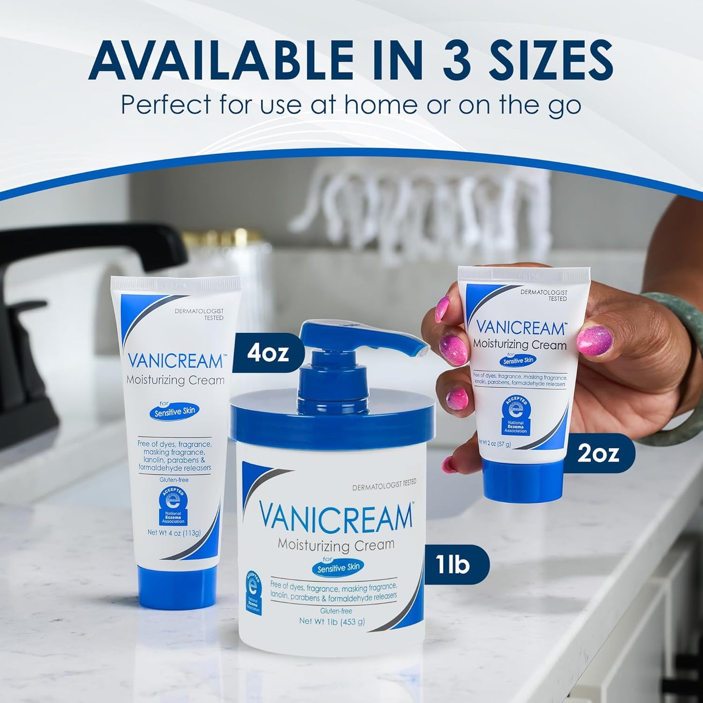 Moisturizing Cream, For Sensitive Skin, 1 lb (453 g), Vanicream
