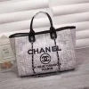 Chanel Canvas Deauville Large Tote Bags