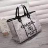 Chanel Canvas Deauville Large Tote Bags
