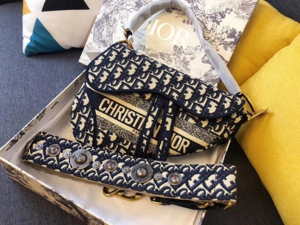 Christian Dior saddle bag Black