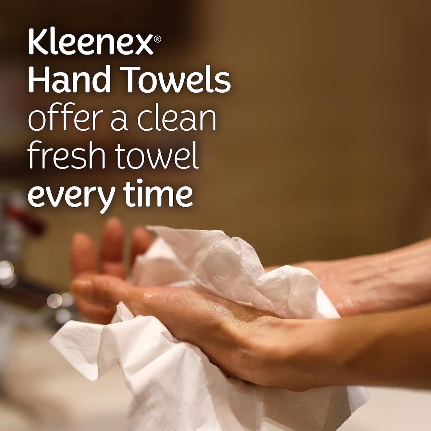 Kleenex Disposable Paper Hand Towels, 6 Boxes, 60 Tissues per Box (360 Total), Packaging May Vary