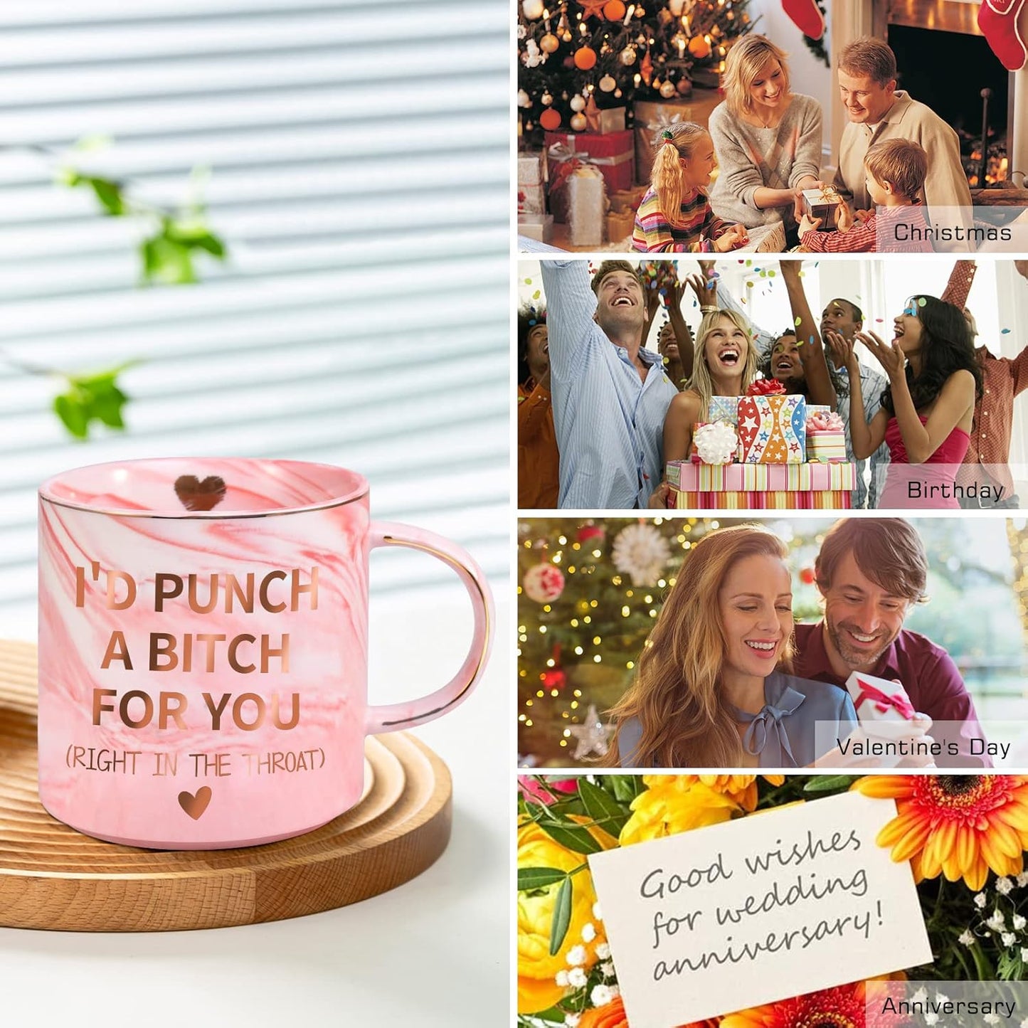 Ulrhpc Mothers Day Mom Gifts for Mom Wife from Daughter Son, Birthday Gifts for Women Her Girlfriend Sisters Friends, 12 OZ Funny Coffee Mug, Valentines Galentines Day Christmas Stocking Stuffers