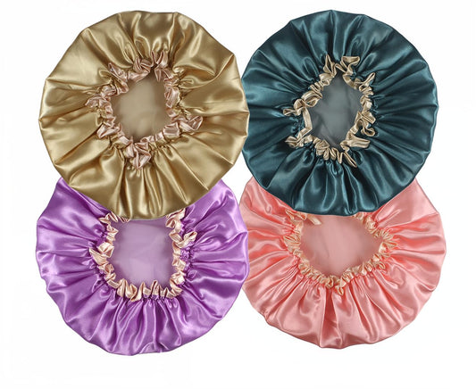 4 Pack Bright Colored EVA Shower Caps, Double Layer Waterproof, Reusable & Durable, Premium Hair Protection, Shower Cap for Women, Ideal for Shower, Bath & Spa, Multi-Use Daily Hair Care Caps