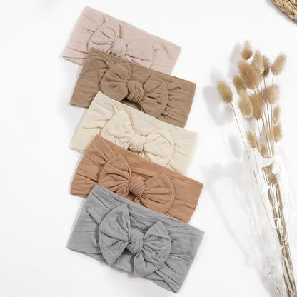 Super Stretchy Soft Knot Headbands with Hair Bows Head Wrap Hair Accessories For Newborn Baby Girls Infant Toddlers Kids