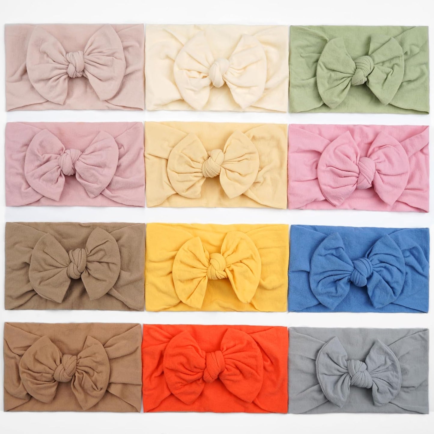 Super Stretchy Soft Knot Headbands with Hair Bows Head Wrap Hair Accessories For Newborn Baby Girls Infant Toddlers Kids