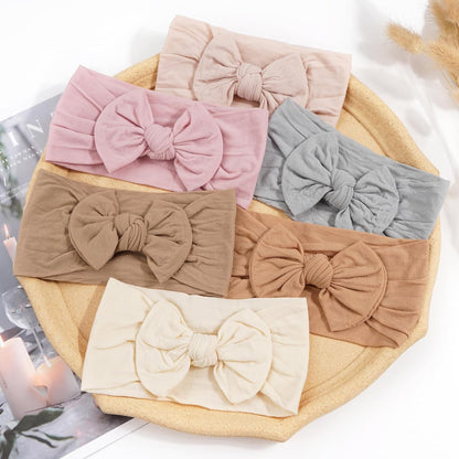 Super Stretchy Soft Knot Headbands with Hair Bows Head Wrap Hair Accessories For Newborn Baby Girls Infant Toddlers Kids