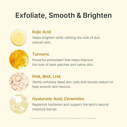 medicube Body Peel Shot with Kojic Acid and Turmeric | Gentle Body Brightening & Exfoliating Serum with BHA, LHA & PHA for Dead Skin Cells, Uneven Looking Skin & Excess Sebum | 9.46 fl.oz
