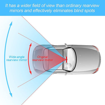 Car Rearview Mirrors, Shock Resistant Interior Clip-on Panoramic Rear View Mirror for Car, Wide Viewing Range, 12 inch HD Universal Use for Cars, SUVs, Trucks, Vehicles (White)